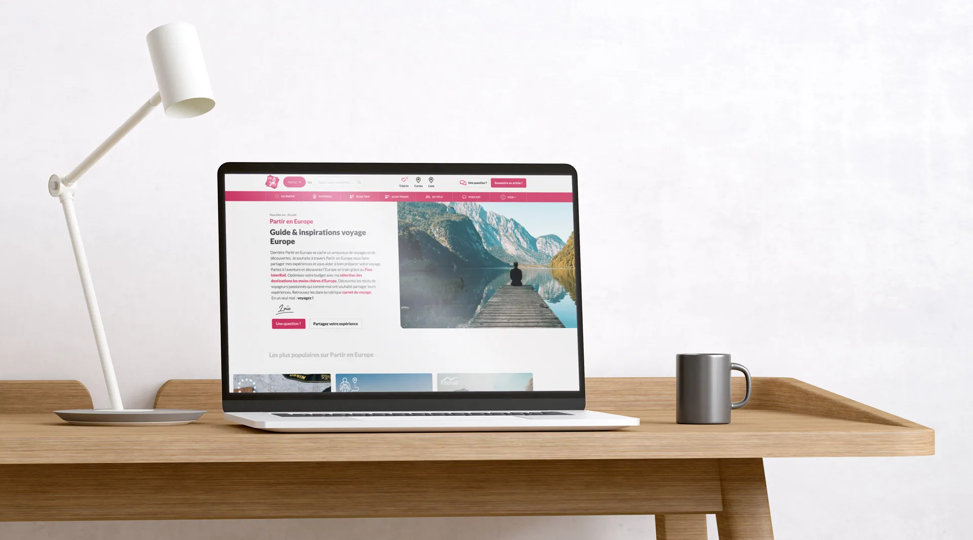 Image de la Réalisation site internet Partir en Europe