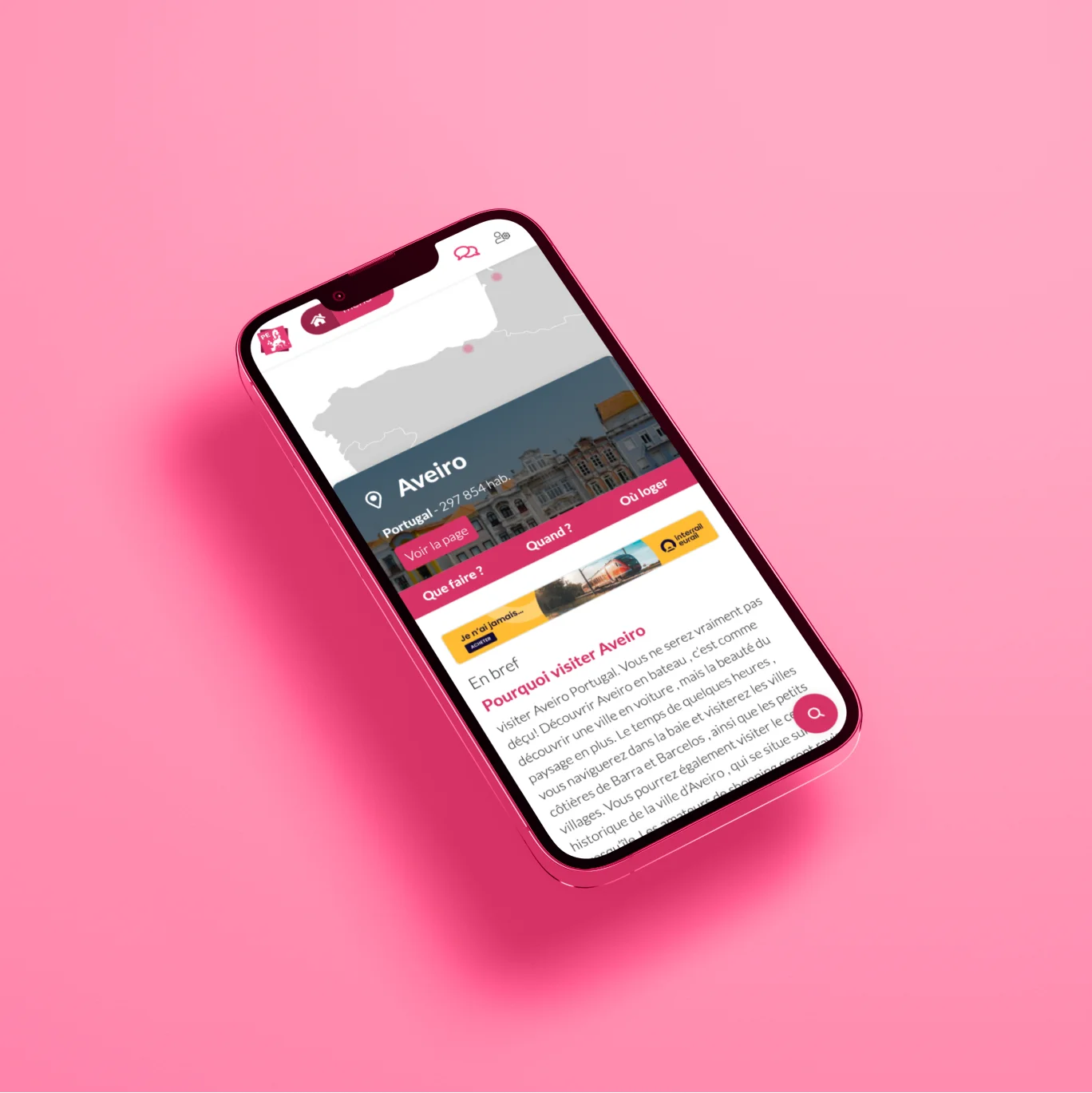 Image de la Réalisation site internet Partir en Europe